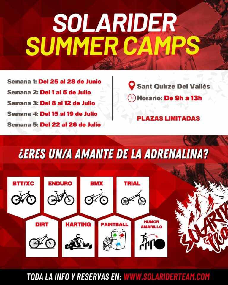 SOLARIDER SUMMERCAMPS 2024 Campamento de verano bici - Sant Quirze del Vallès - Sant Cugat