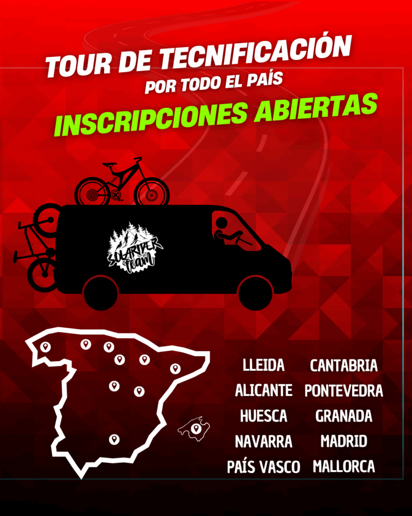 Preinscripción al Solarider Tour 2025: actividades ciclistas en toda España Consulta todas las sedes confirmadas del tour de tecnificación MTB