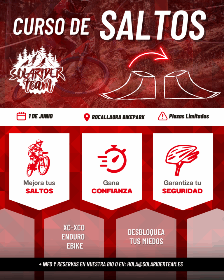 curso de saltos en rocallaura bikepark con solarider team